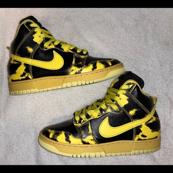 Nike Dunk High 1985 Yellow Acid Wash US Size 8M - Picture 3 of 11